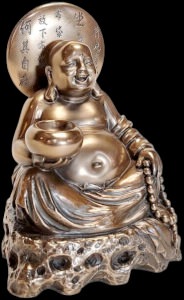 Smilende Buddha figur køb